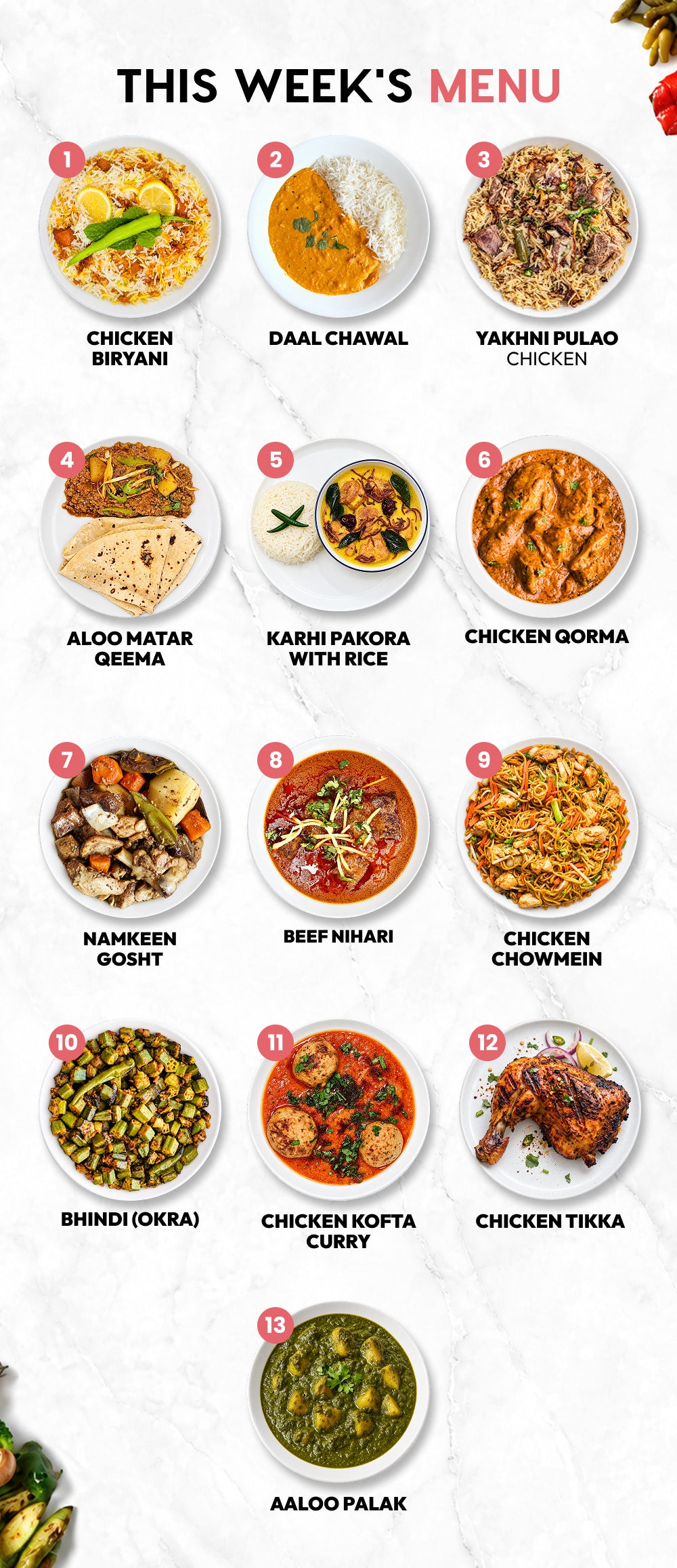 EXCLUSIVE 5 (+1 FREE) Meal Plan
